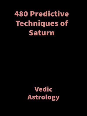 cover image of 480 Predictive Techniques of Saturn